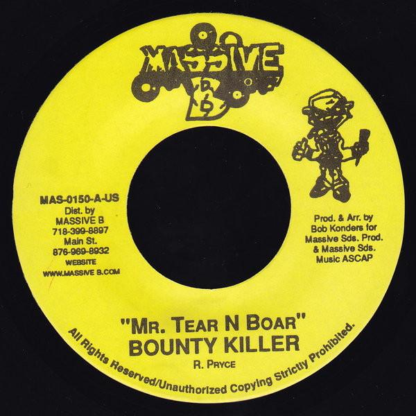 

7inch Record BOUNTY KILLER Mr. Tear N Boar MAS150 Massive B 1998 US Reggae Ska Dub Used