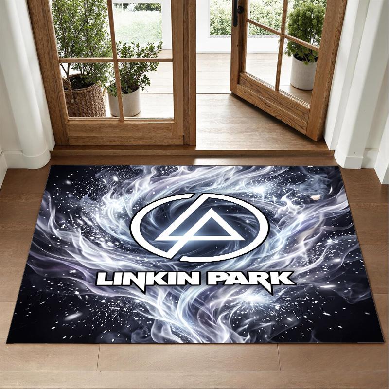 Linkin Park Design Crystal Velvet Rug Soft Decorative Mat for Bedroom Entrance