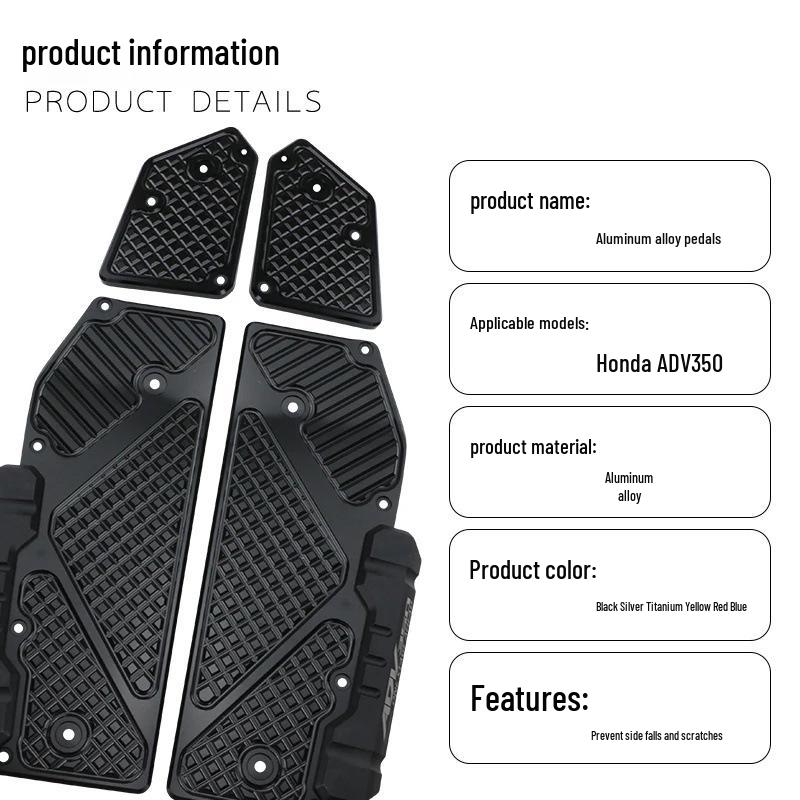 Honda ADV350 Anti-Slip Aluminum Foot Pegs Modification Accessories