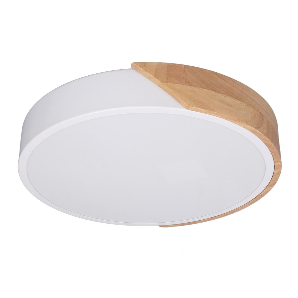 LED Flush Mount Ceiling Light 2000LM 3000K 4000K 6000K Dimmable Round Wood LED Ceiling Light with Remote 110 265V