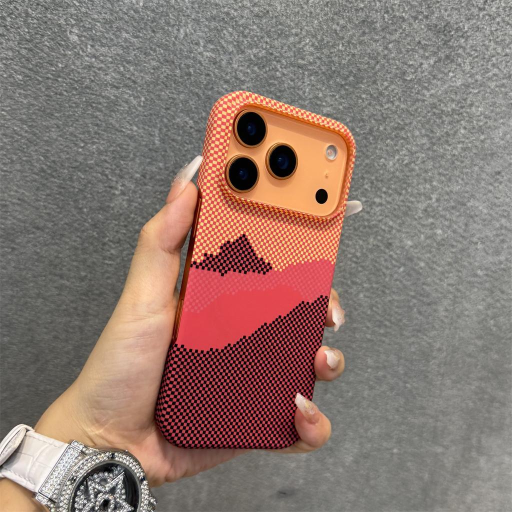 For Magsafe Frameless Carbon Fiber Texture PC Phone Case For iPhone 17 Air 16 Plus 15 14 13 12 17 Pro Max Wireless Charge Cover
