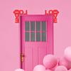 Valentine's Day Door Corner Decoration Wooden Crafts Door Top Corner Door Frame Decoration Gift