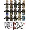 Blocos de construção MOC de forças especiais da polícia especial militar, mini bonecos humanoides de soldados comando da polícia para brincar com brinquedos de presente