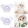 Pet Cat Cap Bear Ear Cat Hat Winter Warm Plush Pet Headwear Cosplay Photo Prop Kitten Puppy Party Costume Cat Accessories