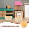 STOBOK Set of 5 Wooden Mini Bowls, 2.2" x 1.2", Unpainted, Smooth Surface for Handmade Crafts, Perfect for Kids' Painting and DIY