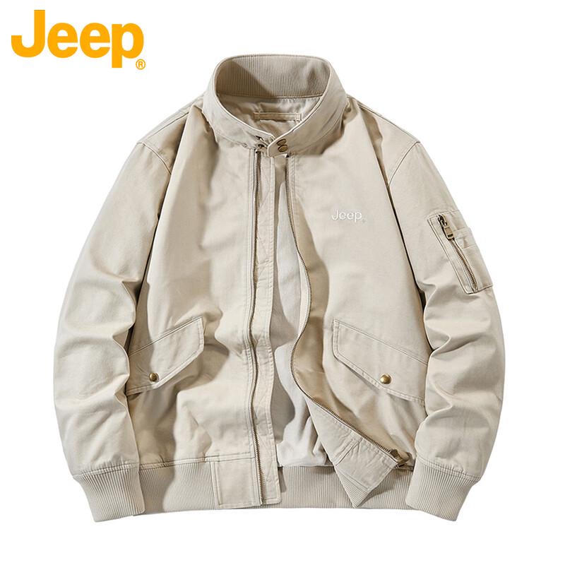 Jeep Men's American Retro Stand Collar Casual Jacket