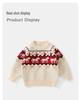 DUUDUU 2025 Roter Strickpullover im koreanischen Stil für Kinder - Warmes Herbst-/Winteroberteil