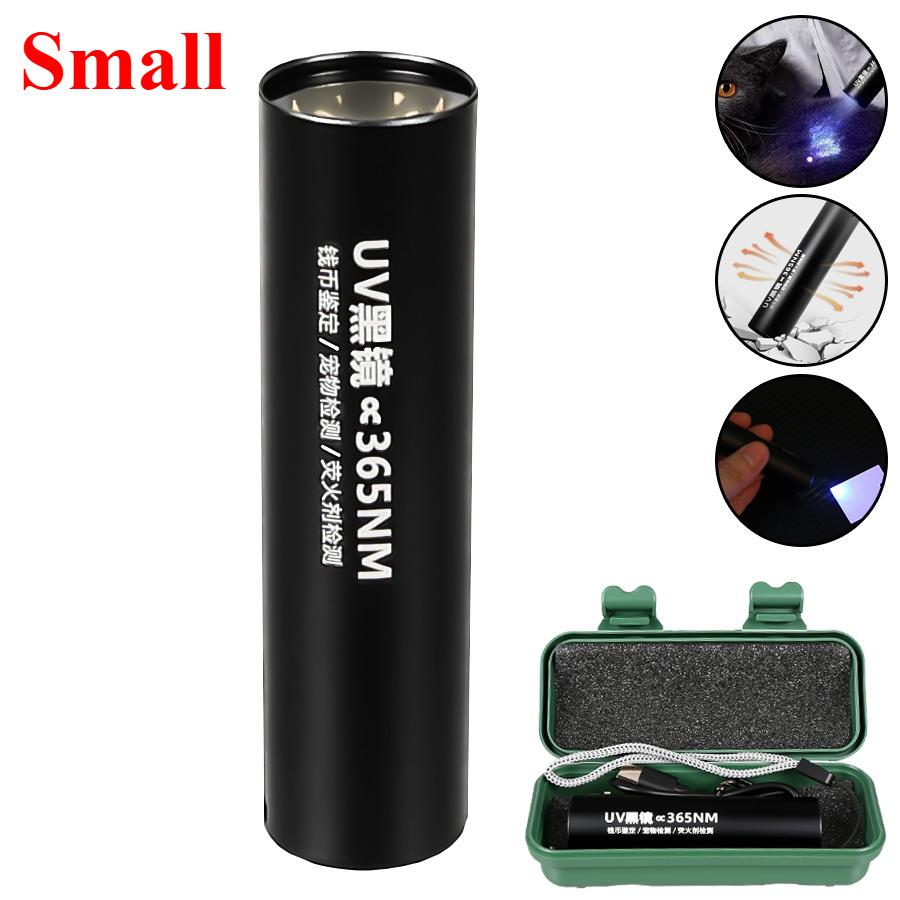 

UV Light Rechargeable USB Flashlight 365nm Blacklight Ultraviolet Lamp LED Portable Mini Handheld Torch Dog Urine Stain Detector