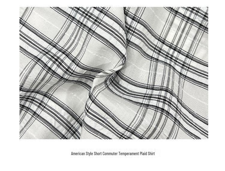 9hour Damen High-End Karohemd im koreanischen Stil, Frühling/Sommer 2026, Seitlicher Kordelzug zur Taillenbetonung, m3889