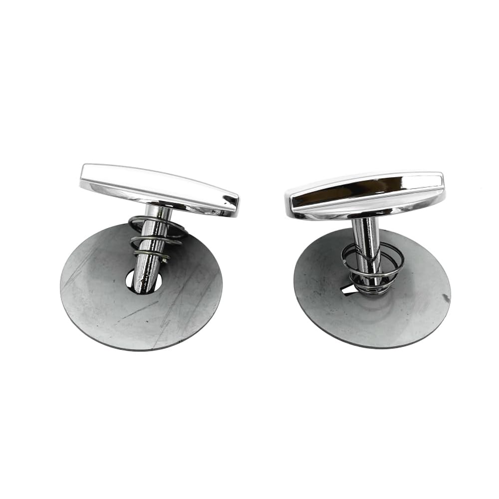 Hood Pins, 2Pcs Air Hood Pin Chrome Twists Fits for Oldsmobile Cutlass / 442 1969-1972, Replace BP1158T