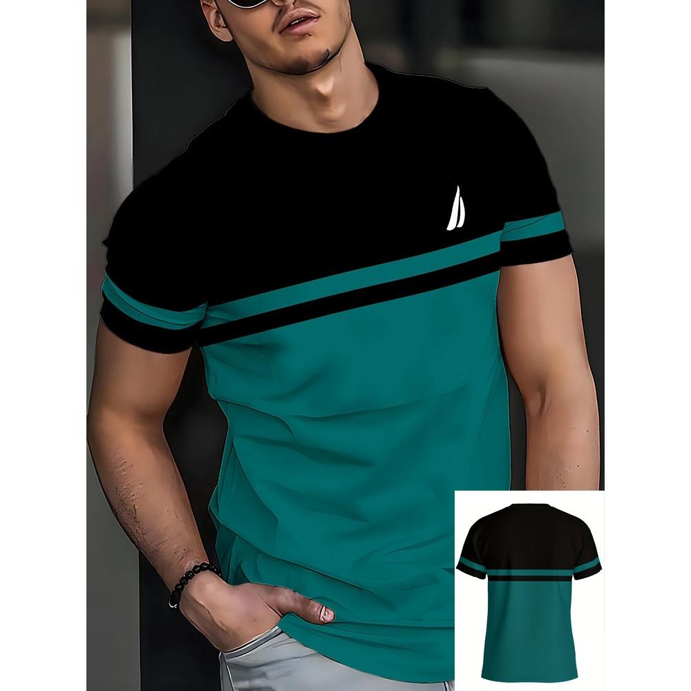 New Summer Trendy English Letter Printed Men's Casual T-shirt