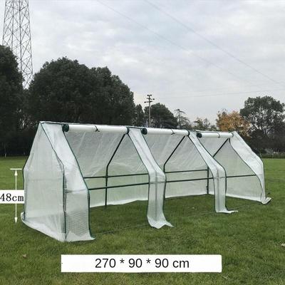 Seră cu Plante Succulente în Ghivece Canopy Izolant Termic Tunel Portabil Stil Tub de Oțel Vopsit Suport pentru Flori