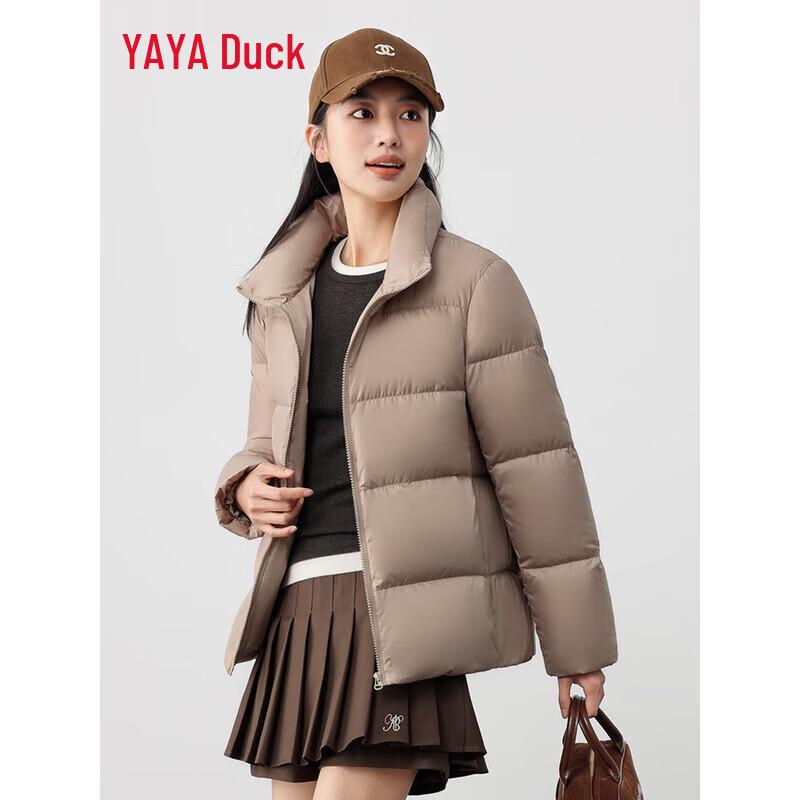 

YAYA Women s Thickened Stand Collar Short Down Puffer Jacket YE5B600281A M