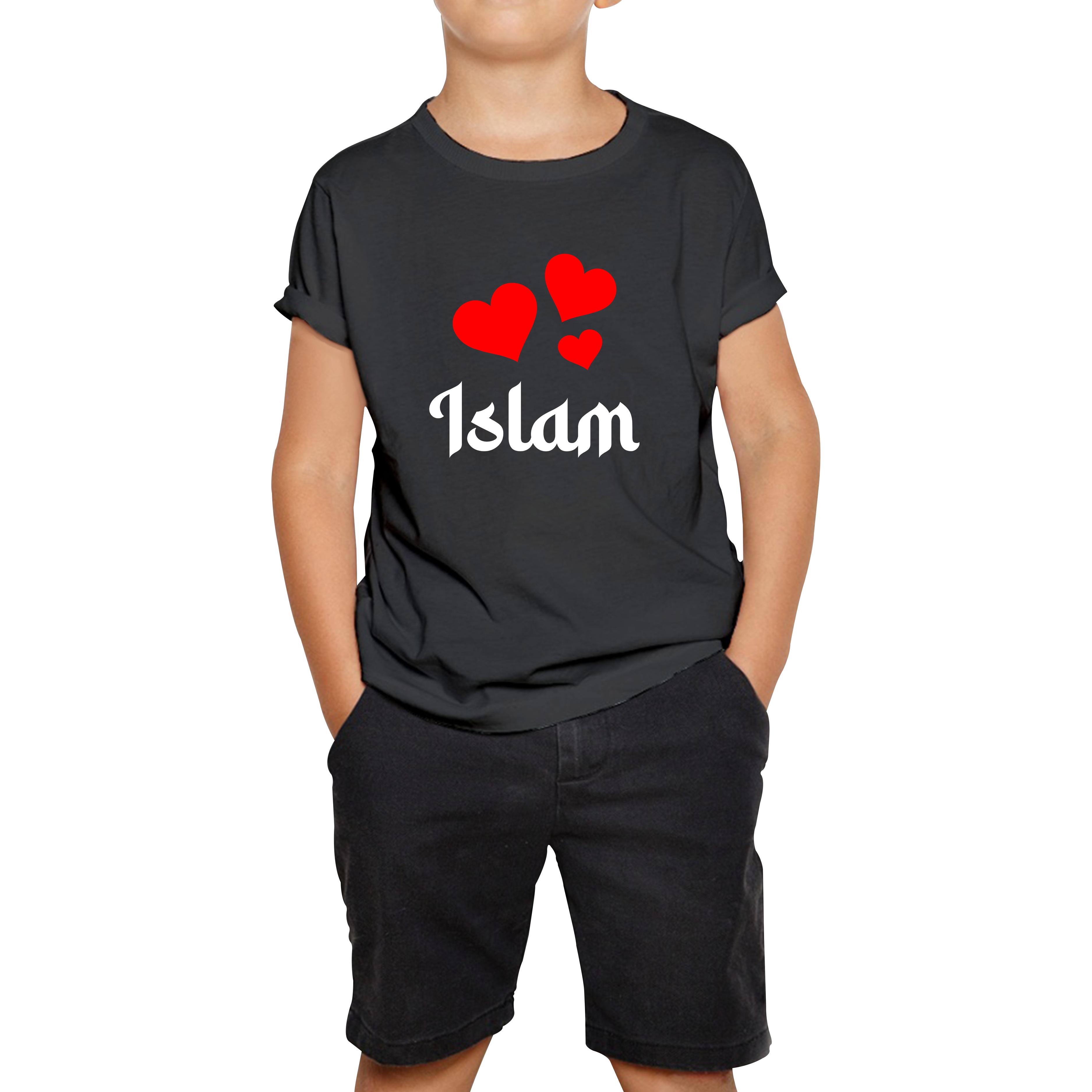 Ислам Сердца Духовный Исламский Религиозный Мусульманский Ислам Религия Подарок Детская Футболка 150