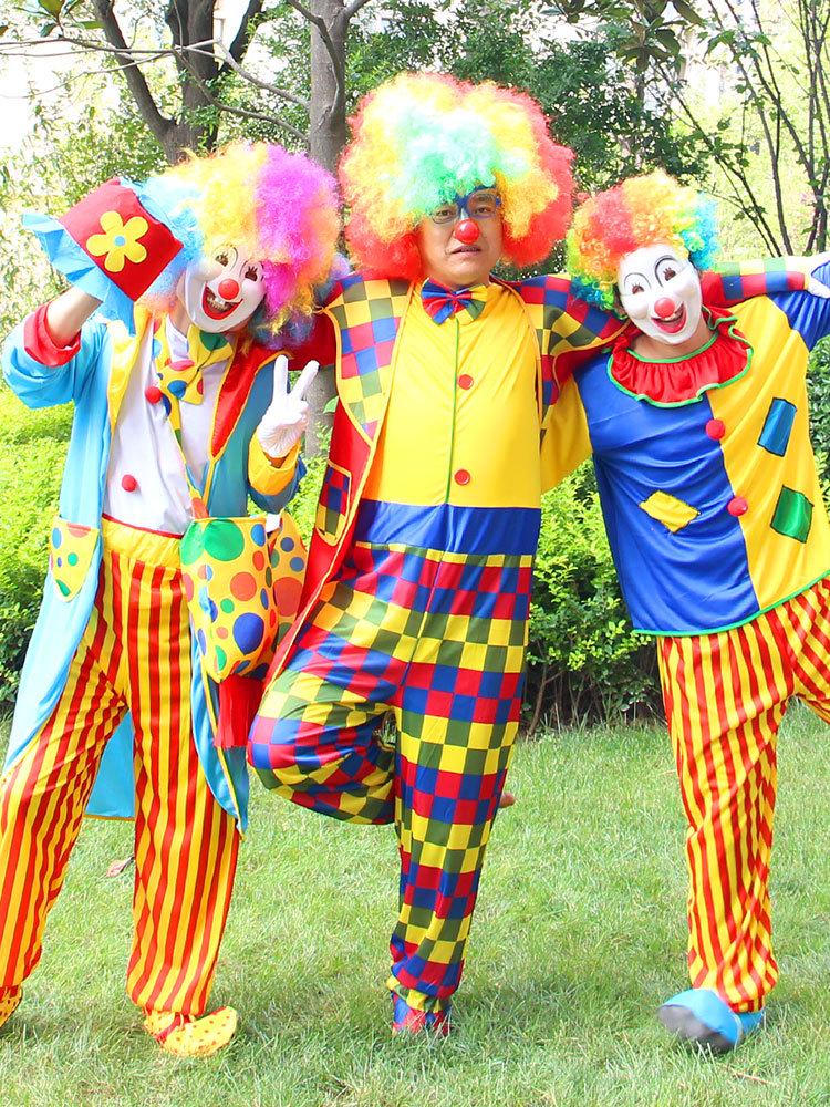 Adult Clown Cosplay Costume for Parties and Masquerades – Includes Clothes and Accessories