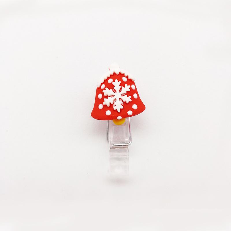 Transparent Christmas Cartoon Stationery Clip: Cute Sealing & Postcard Clip for High-Value Learning Supplies
