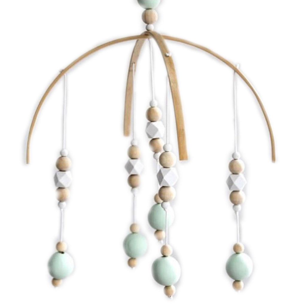 

Wooden Wind Chimes Bell Baby Mobile Toys Wood Beads Crib Nordic Decoration