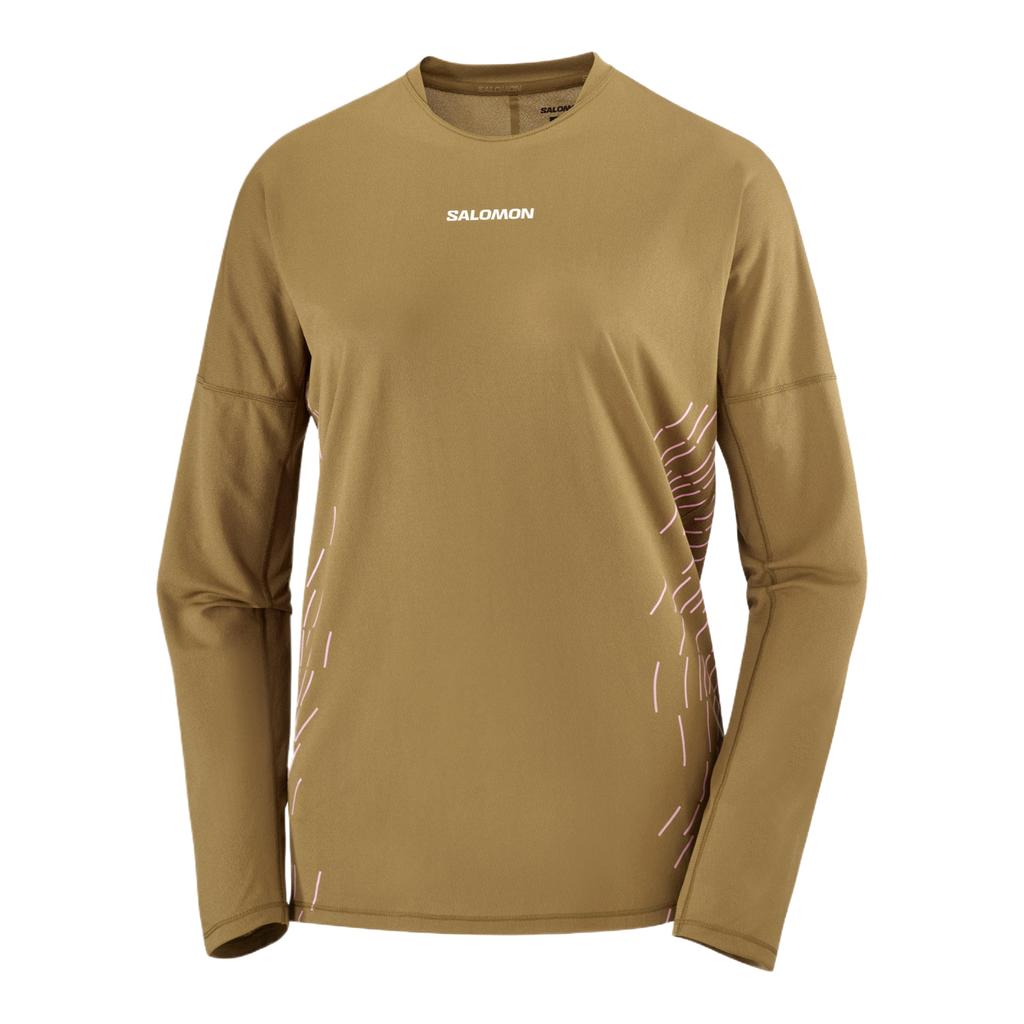 Salomon Sense Aero Graphic Classic Stylish Long Sleeve T-Shirt Women Tops C26980