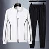 Men's Tracksuit Spring Casual Jogging Sets Men Zipper Cardigan Jacket 2Pcs+Sweatpant Male Sportswear