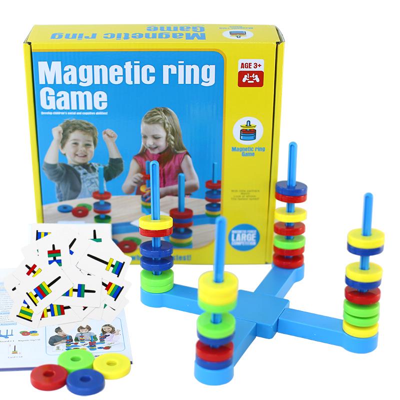 Renbo Colorful Magnetic Rings: Levitation & Thinking Game for Kids