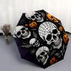 1pc Halloween Skulls Pumpkins Spider Web Umbrella with Plastic Handle,Suitable for All Seasons Home Travel Outdoor UmbrellaDD1508