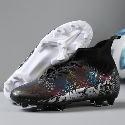 Overseas High-top Football Shoes Male and Female Students Breathable Football Shoes Professional Games Lightweight