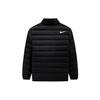 Nike Down Jacket With Large Logo Print On Chest And Stand Collar Long Sleeve Kids Jackets Black NY2342016GS-002