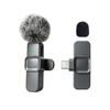 Type-C Port Wireless Lavalier Microphone with Noise Reduction, Windproof Cover for Video Recording Interview Live Streaming Vlog