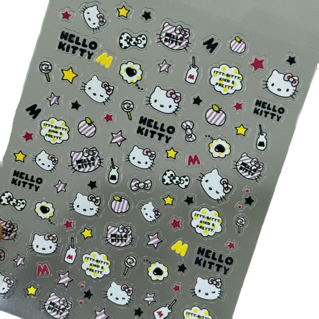 Cute Kitty Cat Embossed Nail Art & Device Stickers