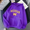 Mode Michigan University Damen Hoodies Hip Hop Fleece Frau Casual Pullover Unisex Streetwear Harajuku Herren Hoodie Kleidung