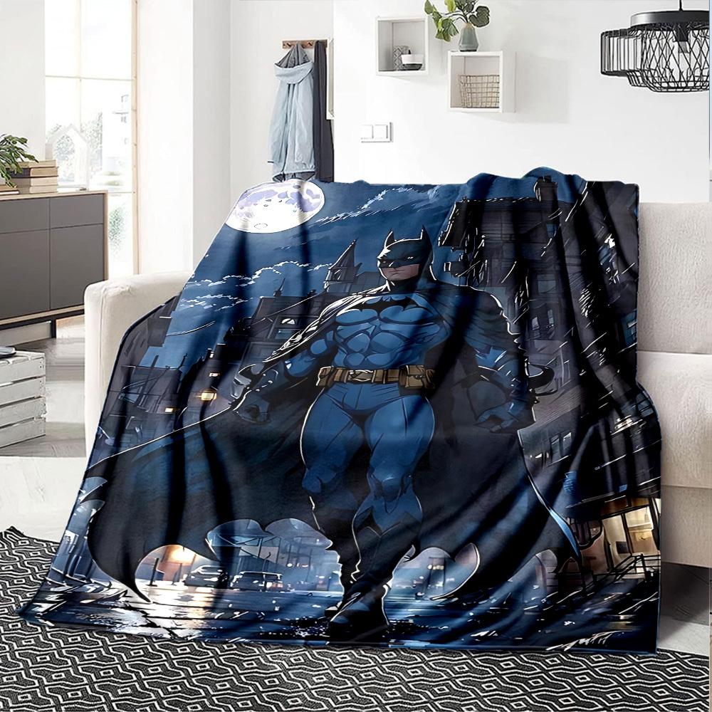 1pc Batman full moon Flannel Blanket Soft Warm Throw for Home, Office, Travel, All-Season Cozy Bedding Gift L1458