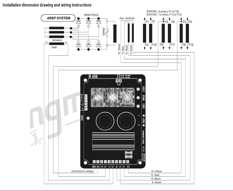 R450 Brushless Diesel Generator AVR: Automatic Voltage Regulator and Stabilizer