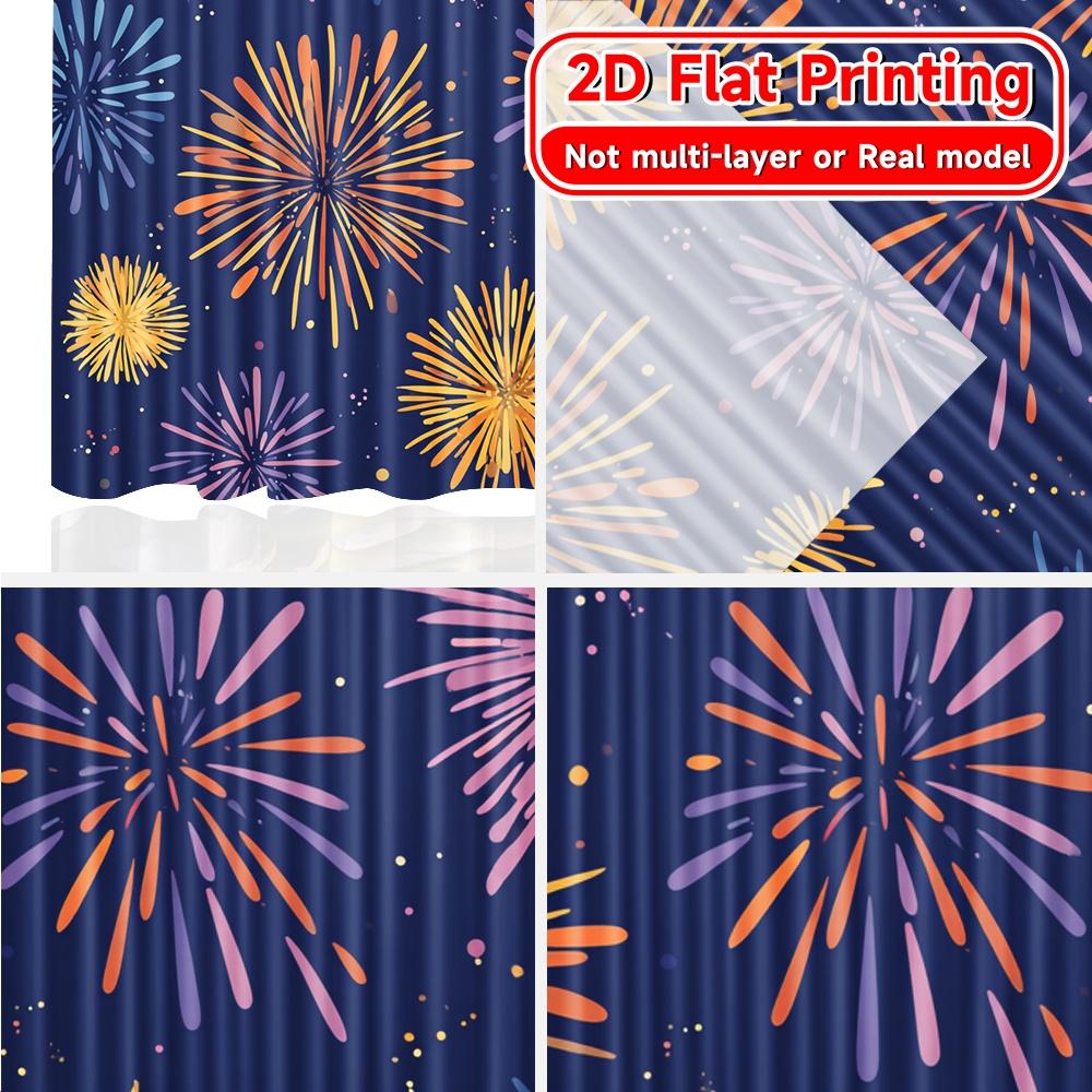 2D Flat Printing  2pcs Festive Cheers Modern Contemporary Curtains 100% Polyester Curtains Decorations for Grey   Semi-Transparent