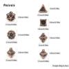 7 Pcs Copper Tree Stump Root Metal Dice Solid Metal Polyhedral Dice Set Suitable for Role-Playing RPG  Board Game Card Game