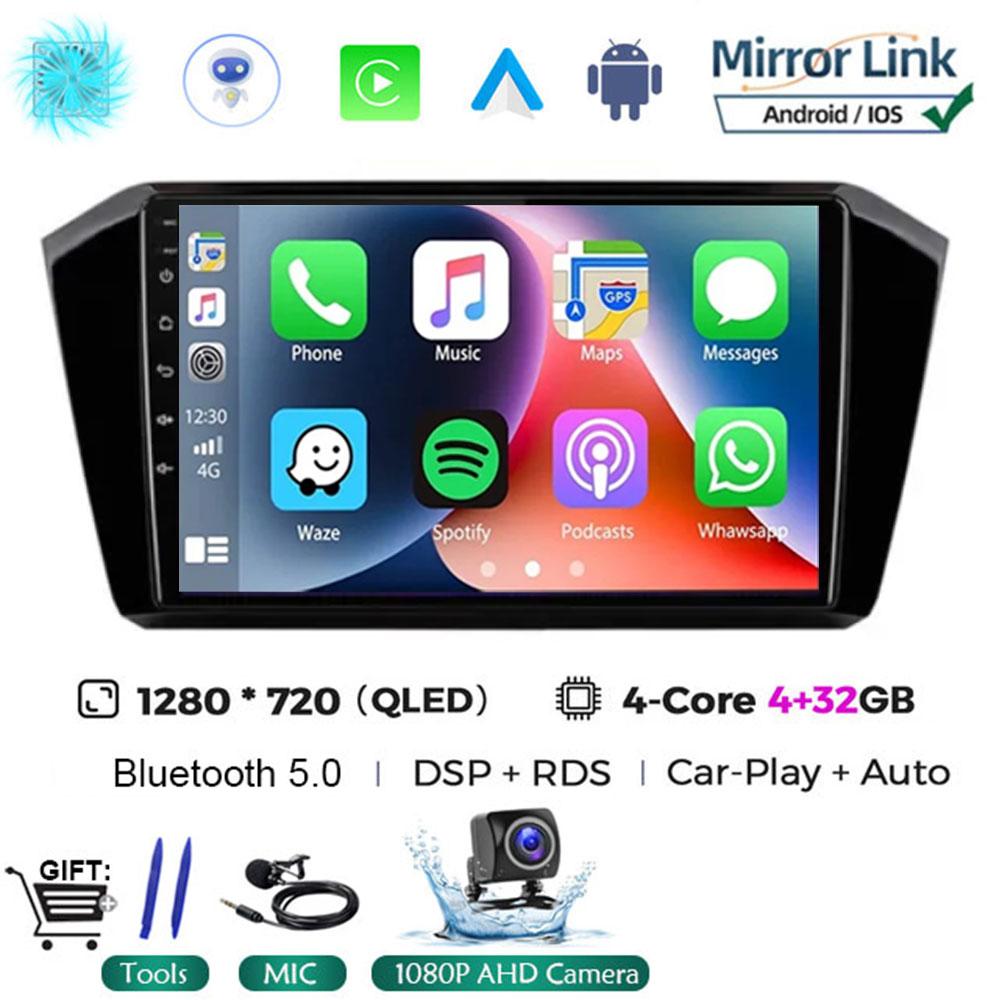 

10.1 Android 14 Для VW / Volkswagen Passat B8 2015 - 2020 Автомагнитола Мультимедиа GPS Плеер Стерео Carplay 4G WIFI QLED Экран
