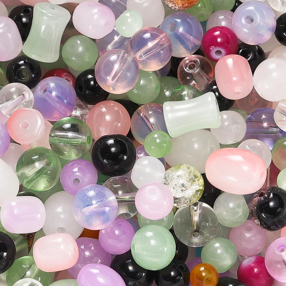 30/50g Mixed Style Glass Spacer Beads Metal Pendants Jewelry Accessories for DIY Bracelets Necklace Anklet Jewelry Making