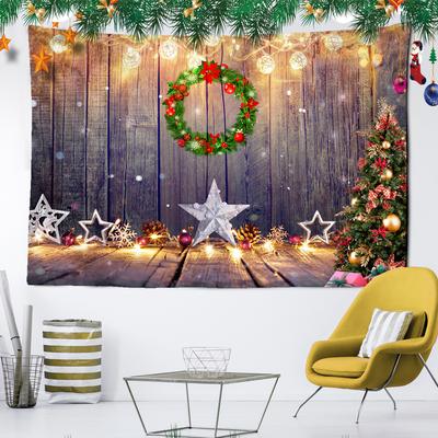 Tapeçaria Verde de Árvore de Natal Cobertura de Parede Doméstica Pano de Fundo de Feriado Decoração de Natal para Casa Colcha Tapeçaria Presente de Natal