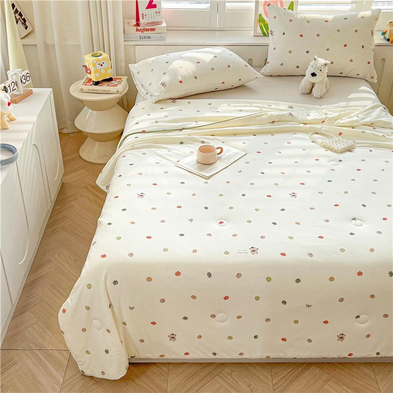1PCS Summer Quilt Fluffy Soft Comfort Machine Washable Cartoon Kids Thin Quilt Cooling Blanket