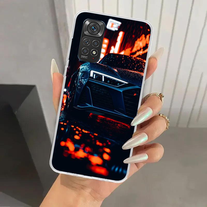 R-S 6 7 8 Sport Car Phone Case for Xiaomi Redmi Note 15 14 14S 13 12S 12 Pro 11S 11 Plus 11T 11E 10S Soft Funda Print Shell Redm