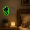 Self-Adhesive Luminous Cat Wall Decals Home Decor Cat Switch Stickers Glowing Cat Stickers Bedroom