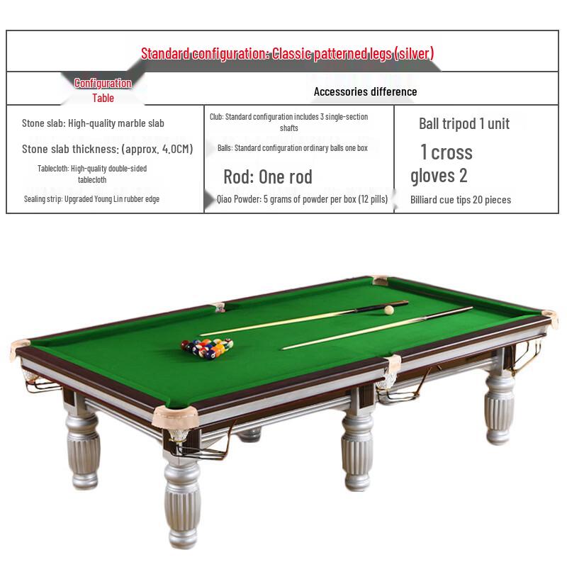 Di Ruien Chinese 8-Ball Marble Billiard Table