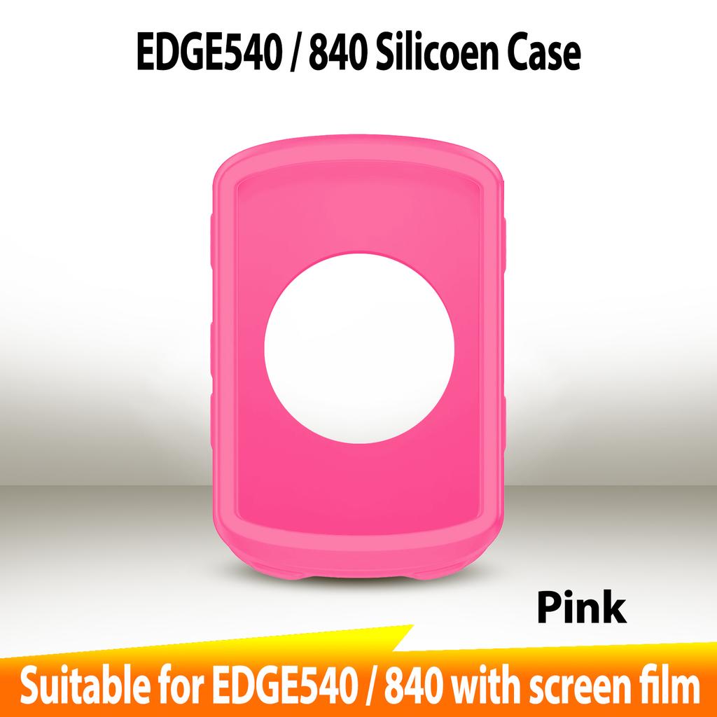 Garmin EDGE 540 840 Case GPS Bike Computer Silicone Cover Rubber Odometer Protective Case + HD Film (For Garmin EDGE540 840) 1