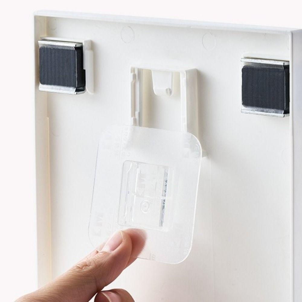 Wall Mounted Magnetic Storage Box Punch Free Tableware Container Practical Pen Holder  Living Room