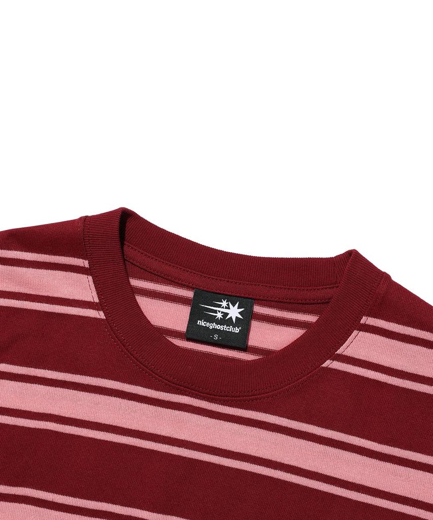 NICEGHOSTCLUB Multi Stripe 3Star Tee_Red(Ng2Gmut540A)