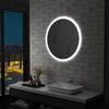VidaXL LED Mirror for Bathroom Lighted Mirror Illuminated Mirror Energy Saving Round Mirror Wall Mirror 144725