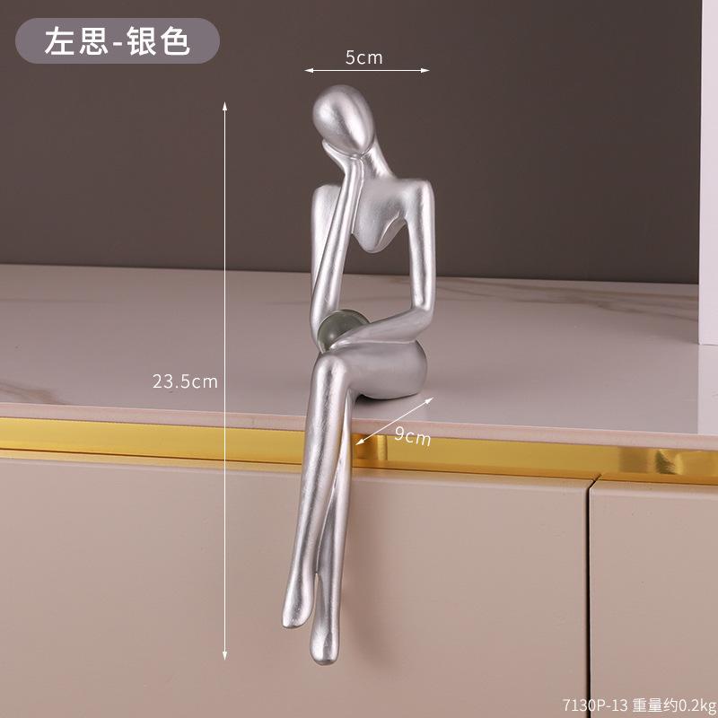 Mini Auriu Figurine Abstracte Statui și Sculpturi Decor Nodic pentru Living Miniaturi pentru Cadou Accesorii pentru Decorarea Casei