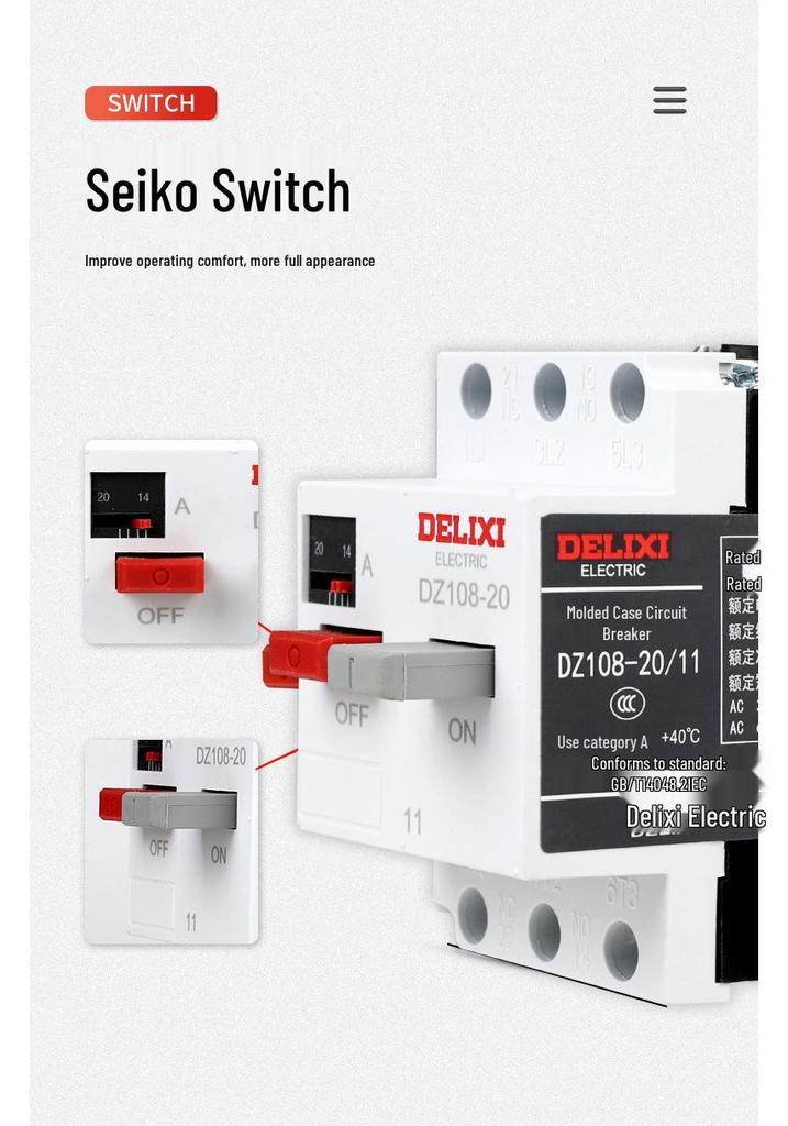 Delixi DZ108-20 Three-Phase Motor Protector Switch CDV2S Circuit Breaker CDP6-32