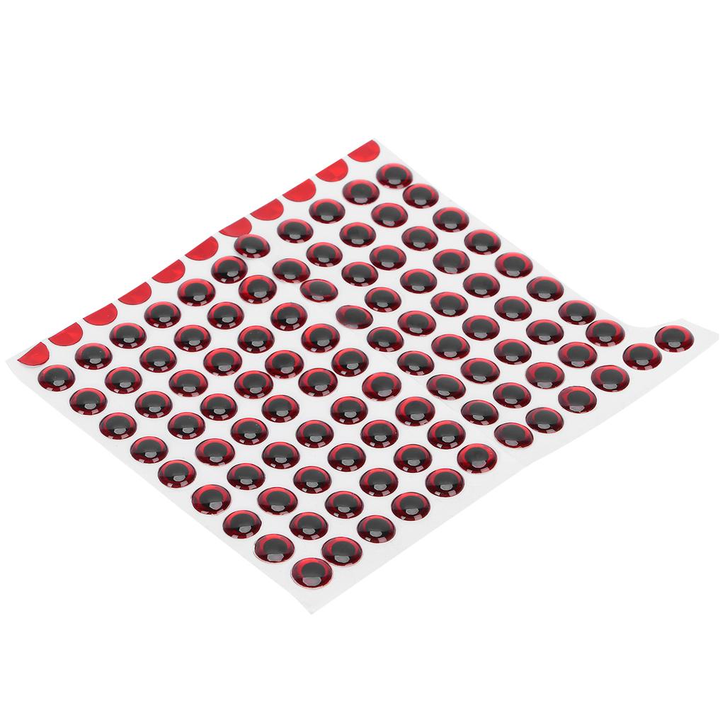 100 Stück/Packung Angelköder Auge 9mm 3D Realistische Angelaugen zur Herstellung von AngelködernRot