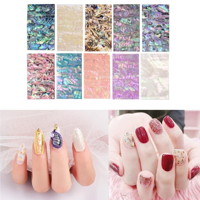 Abalone Shells Sticker Sheet Self Adhesive for Jewelry Making Craft Photo Album Phone Case Embellishment