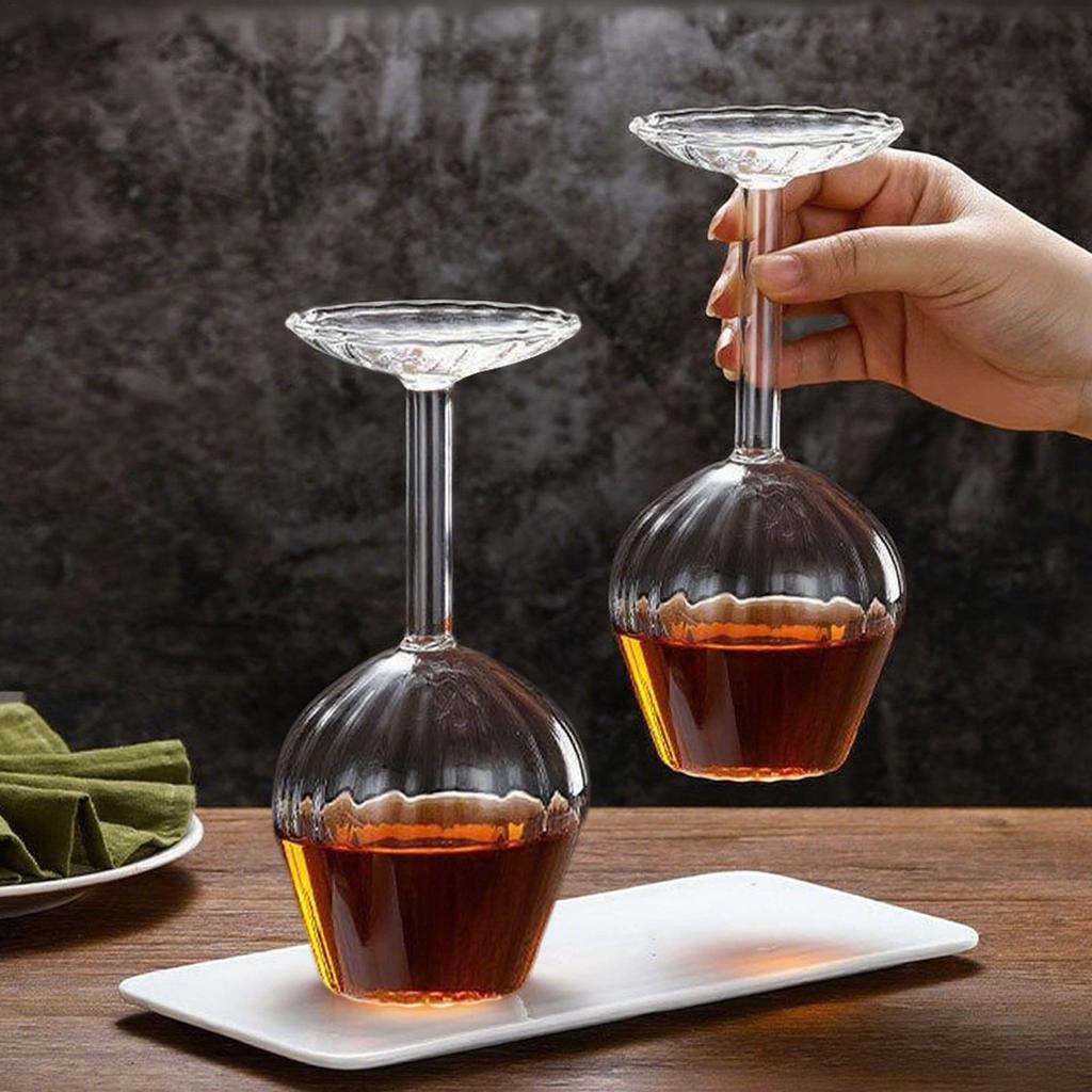 Stielgläser 14 oz Kreative Umgedrehte Becher Stielgläser Umgedrehte Trinkgefäße für Männer Frauen Küche Bar Geburtstag